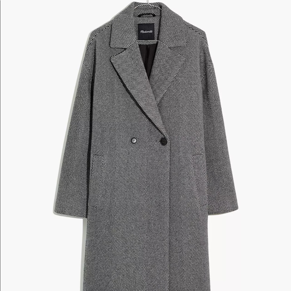 Madewell Averdon Coat in Herringbone Insuluxe Fabric - Picture 5 of 11